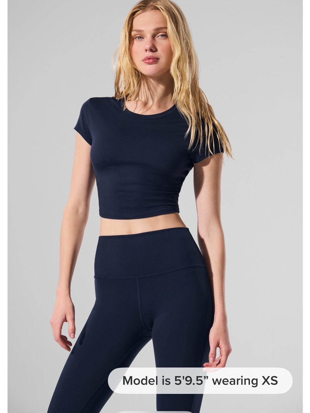 AloSoft Crop Finesse Short Sleeve Tee